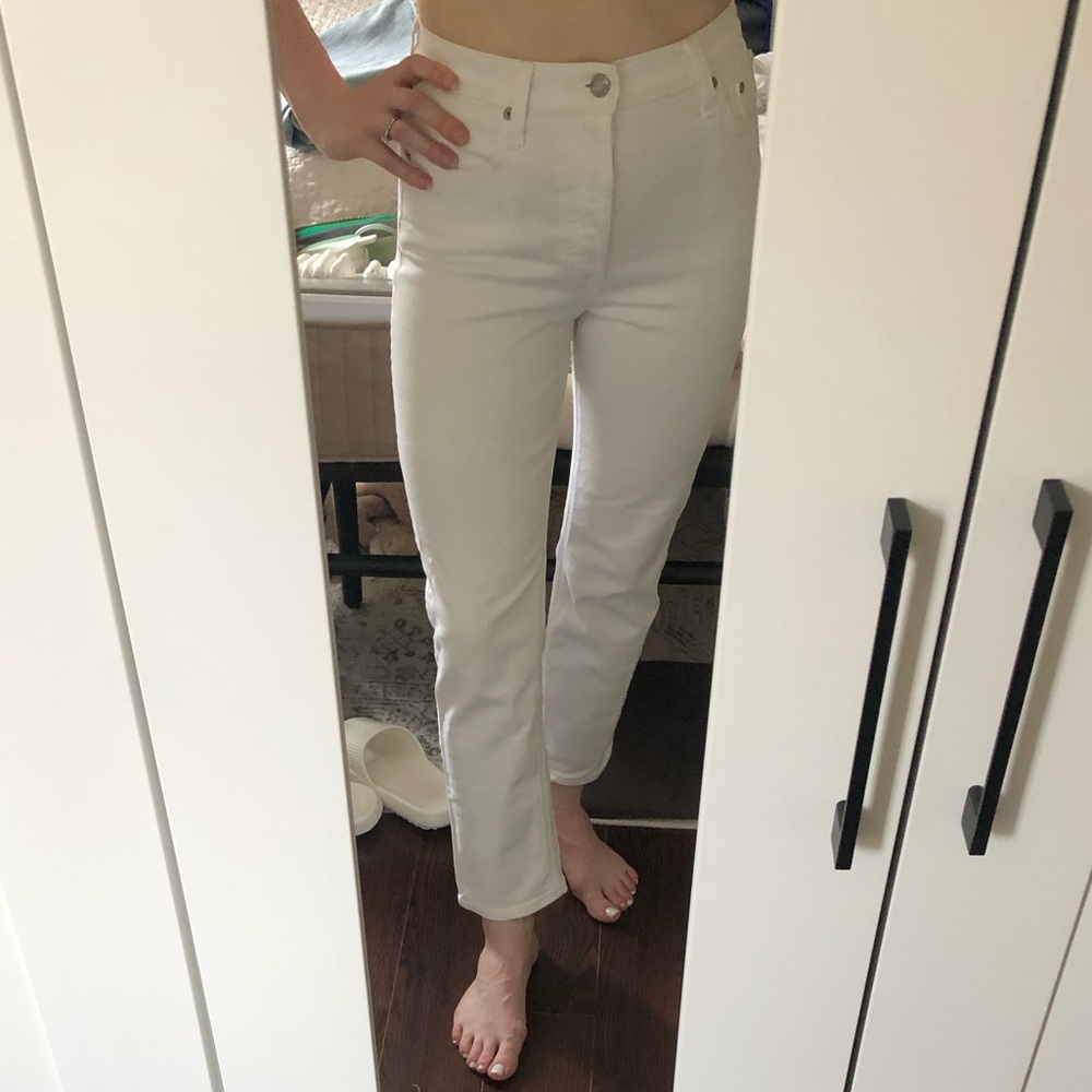 Denim Forum White straight Jeans